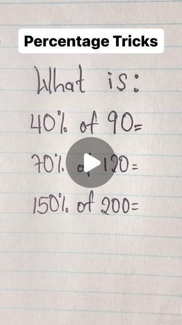 Shar Hylton on Instagram: "Easy way how to do percentages #math #mathematics #percent" How To Do Percentages, Percentages Math Trick, Percentages Math, Hannah Ideas, Maths Tricks, Greater Than, Math Activities, Lily, Writing