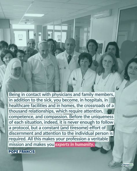 80 Nurse Quotes to Inspire, Motivate, & Humor Nurses (2021) - Nurseslabs Meeting Reflections Healthcare, Reflections For Work Meetings Healthcare, Reflections For Meetings, Meeting Reflections, Nurse Meaning, Pope Francis Quotes, Nurse Quotes Inspirational, Nursing Quotes, Healthcare Humor