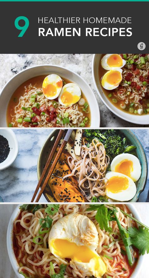 9 DIY Ramen Recipes That'll Make You Kick Instant Noodles to the Curb #healthy #recipes #ramen @greatist Healthy Ramen Recipes, Recipes Ramen, Diy Ramen, Vegetarische Diners, Healthy Ramen, Resep Pasta, Homemade Ramen, Ramen Noodle Recipes, Ramen Recipes