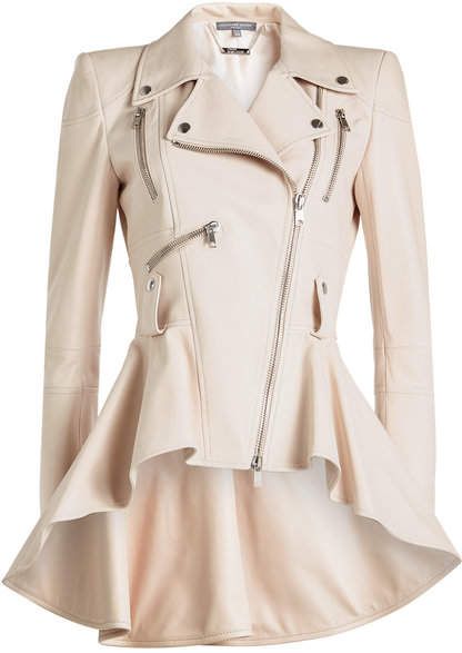 Peplum Leather Jacket, Alexander Mcqueen Jacket, Qwerty Keyboard, Emo Dresses, Boating Outfit, Shirt Dress Style, Outfit Winter, Peplum Hem, Leather Jackets Women