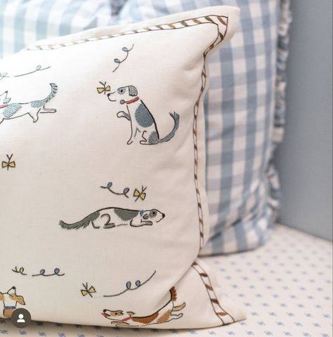 Vintage Dog Themed Nursery, Dog Theme Nursery, Puppy Dog Nursery, Puppy Nursery, Dog Nursery, Beach Dog, Pillow Embroidery, Harbin, Big Boy Room