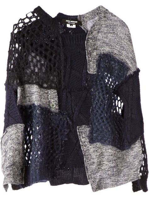 Knitted Patchwork, Patchwork Sweater, Knitwear Fashion, Upcycled Fashion, Junya Watanabe, Knit Fashion, Mode Inspiration, Dream Clothes, Upcycle Clothes