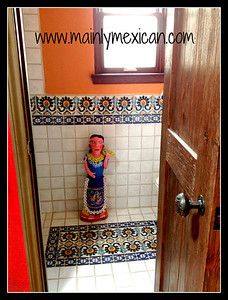 Mexican Bathroom Ideas Spanish Style, Mexican Bathroom Decor, Mexican Bathroom Ideas, Hacienda Style Decor, Spanish Style Bathrooms Mexico, Mexican Style Home Decor, Mexican Style Bathroom, Mexican Style Homes, Mexican Style Home