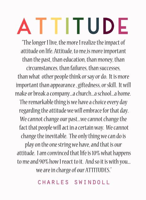 Attitude free printable #words #quote (one of my all time favorite quotes about attitude) Poster Book, Attitude Is Everything, Subway Art, Quotable Quotes, An Article, Attitude Quotes, Positive Thoughts, The Words, Great Quotes