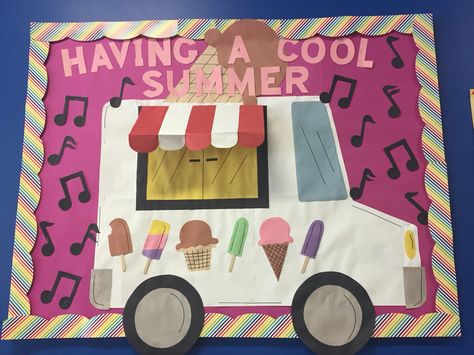 Having a cool summer! Bulletin board ice cream Summer Bulletin Board Ideas, Summer Bulletin Board, Door Bulletin Boards, Work Bulletin Boards, Summer Bulletin Boards, Library Bulletin Boards, Preschool Bulletin, Preschool Bulletin Boards, Summer Preschool