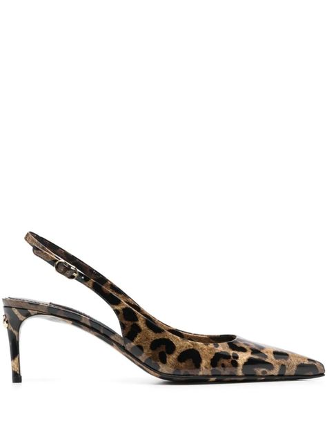 Shop or share your style of the product on ModeSens! leo print sling back leather sole 100% leather Italy size Slingback Shoes, Slingbacks, Dolce E Gabbana, Slingback Pump, Metallic Logo, Dolce & Gabbana, Printed Leather, Black Pumps, Leather Pumps