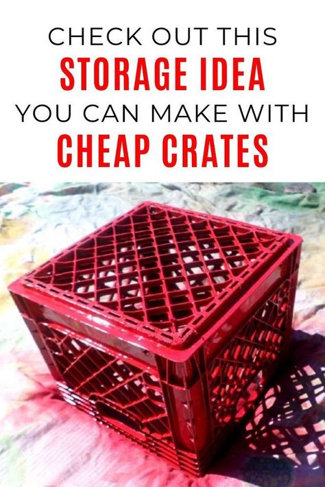 Cube Shelf Storage Ideas, Cute Toy Storage, Playroom Colors, Milk Crates Diy, Crate Stools, Kids Bedroom Diy, Plastic Milk Crates, Crate Crafts, Recycling Crafts