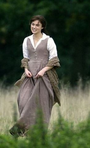 Pride And Prejudice Dress, Gown Jacket, Book Friends, Jane Austen Movies, Little Dorrit, Lizzie Bennet, Pride And Prejudice 2005, Regency Era Fashion, Jane Austen Novels