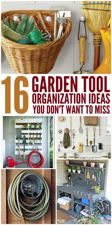 These garden tool organization tips are wonderful! Now I can find everything I need. -One Crazy House #shedtips Tool Organization Ideas, Garden Shed Interiors, Storage Shed Organization, Garden Organization, Shed Interior, Garden Tool Organization, Shed Organization, Garden Tool Shed, Gardening Gear