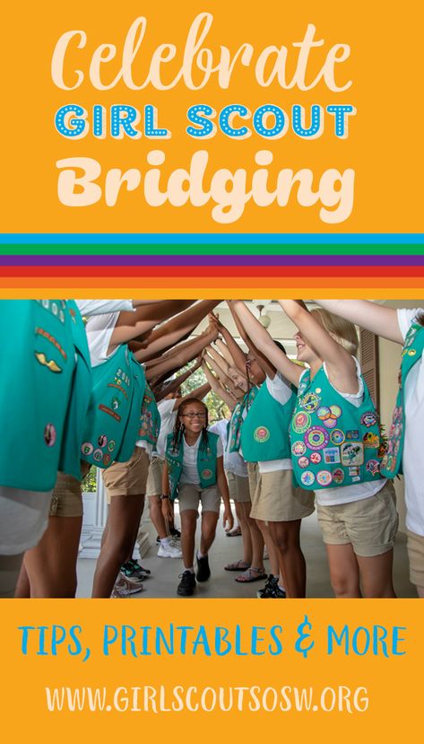 Juniors Bridging Ceremony, Girl Scout Junior Bridging Ceremony, Brownies To Juniors Bridging Ceremony, Bridging To Seniors Ceremony, Junior Bridging Ceremony Ideas, Bridging To Juniors, Bridging To Juniors Ceremony, Brownie To Junior Bridging Ceremony, Bridging To Cadettes Ceremony Ideas