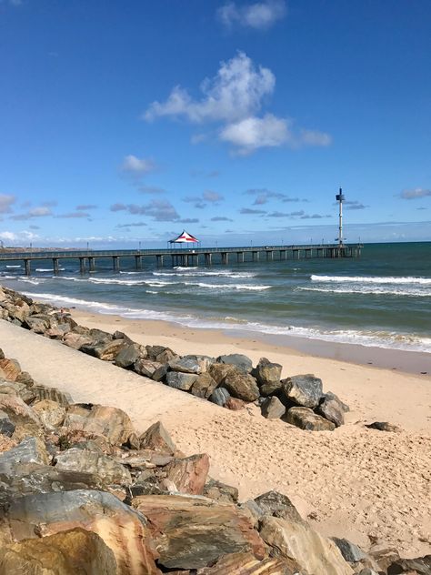 Brighton Beach in Adelaide Adelaide Beach, Brighton Beach, Summer Inspo, Future Goals, Places Around The World, Beautiful Landscapes, Van Gogh, Brighton, Around The Worlds