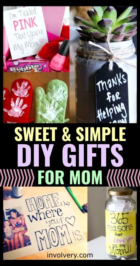 Easy DIY Gifts For Mom From Kids - Clever DIY Ideas Mommy And Me Diy Projects, Easy Crafts For Moms Birthday, Homemade Christmas Gifts For Mom Diy, Homemade Gifts For Parents From Kids, Mom Bday Gifts Ideas Diy, Kids Crafts For Moms Birthday, Mom Birthday Gift Ideas Diy, Homemade Gifts For Mom For Christmas, Diy Christmas Gifts For Mom From Daughter