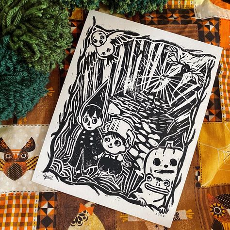 Lino Art, Linocut Art, Over The Garden Wall, North Hollywood, Garden Wall Art, Printing Ink, Lino Print, Linocut Prints, Garden Wall