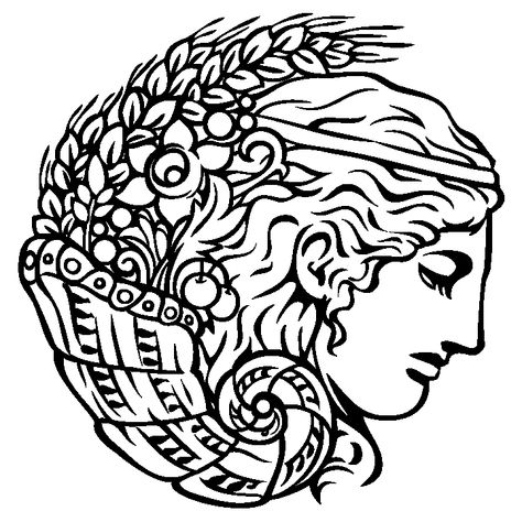 The emblem (tattoo) that appears on the back of the people part of the Demeter familia in “Is it Wrong to Pickup Girls in a Dungeon?” (aka Danmachi) Demeter Tattoo, Emblem Tattoo, Dungeon Ni Deai, Dungeon Ni, Chest Tattoo, Greek Gods, Tattoo Idea, Light Novel, Cool Artwork