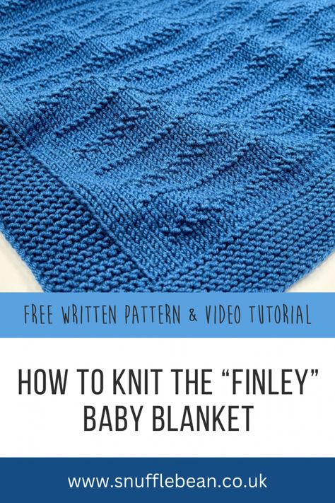 How to Knit the "Finley" Baby Blanket [Free Video Tutorial & Written Pattern!] - Snufflebean Yarn Baby Blanket Knitting Pattern Easy, Casting Off Knitting, Knit Baby Blanket Pattern Free, Free Baby Blanket Patterns, Knit Baby Blanket, Knitting Patterns Free Blanket, Circular Knitting Machine, Knitted Baby Blanket, Crochet Knit Stitches