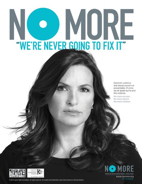 #NOMOREexcuses Joyful Heart Foundation, Joyful Heart, Going To, Special Victims Unit, Olivia Benson, Law And Order Svu, Awareness Campaign, Mariska Hargitay, Law And Order