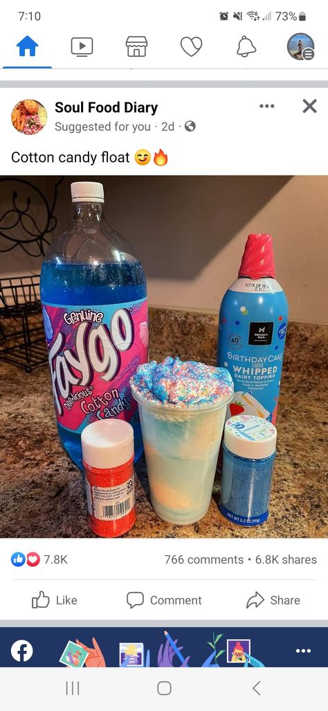 Cotton Candy Recipe, Sparkling Water Drinks, Cotton Candy Drinks, Bubble Gum Flavor, Cotton Candy Flavoring, Candy Drinks, Flavored Drinks, Hair Shop, 6th Birthday Parties