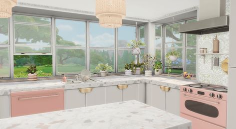 Pastel Kitchen - Screenshots - The Sims 4 Rooms / Lots - CurseForge Sims 4 Cc Adrienpastel, Sims 4 Pink Kitchen Cc, Sims 4 Cc Pastel Kitchen, Sims 4 Pastel Bedroom Cc, Sims 4 Cc Pastel Wallpaper, Girly Kitchen, Kerbal Space Program, App Home, Pastel Kitchen