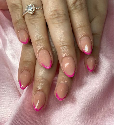 Small oval shape nails with a cute pink french finished Oval Shape Nails, Nail Vibes, Small Nails, Shape Nails, Pink French, Who Said, Cute Pink, Oval Shape, Nails