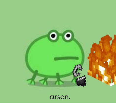 Frog better at minecraft then you Arson Frog, Minecraft, Green