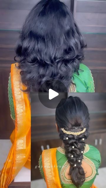 Hairstyle Bridal Indian, For Saree Hairstyle, Nail Paints For Indian Skin, Short Hairstyle For Saree, Hair Styles For Marriage, Short Hair Styles With Saree, Simple Saree Hairstyles, Indian Saree Hairstyles, Hair Styles For Short Hair Indian