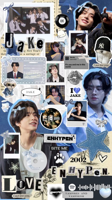 #jake #enhypen #jakeenhypen #kpop #blue #blueaesthetic #kpopcollage #kpopidol #enhypenjake #engene National Bf Day, Dance Moms Outfits, Cool Kpop Wallpapers, Metal Flower Wall Art, Cute Lockscreens, Korean Picture, Hot Vampires, Kpop Iphone Wallpaper, Bf Picture