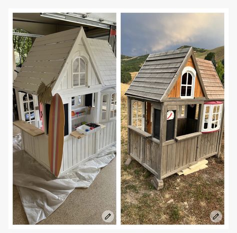 Surf Shack Playroom, Surf Shack Playhouse, Beach Beds, Shack House, Beach Bedding, Surf Shack, House Bed, Dog Beds, Diy Box