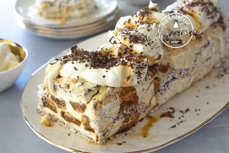 Check out this delicious recipe for Tiramisu Roll Over Pavlova from Weber—the world's number one authority in grilling. Recipe For Tiramisu, Weber Recipes, Number One Cake, Pavlova Dessert, Cake Roll Recipes, Weber Bbq, Tiramisu Recipe, Camping Recipes, Roll Cake