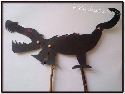 Eco Kids Party, Chinese Animals, Dragon Shadow, Stick Puppet, Multi Cultural Art, Stick People, Shadow Theatre, Chinese Crafts, Dragon Crafts