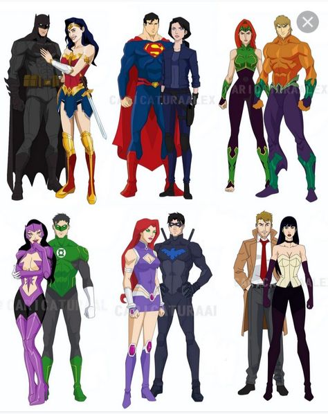 Fan Art Dc, Dc Comics Facts, Dc Costumes, Dc Couples, Nightwing And Starfire, Superhero Family, Superhero Villains, Lego Dc, Arte Dc Comics