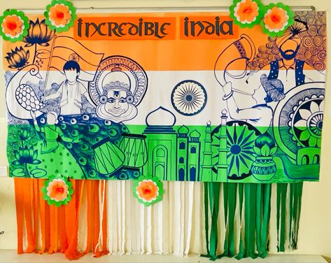 Paper Banner Ideas, Kannada Rajyotsava, Ancient Egypt Activities, Egypt Activities, Independence Day Drawing, National Festival, School Board Decoration, Janmashtami Decoration, Independence Day India