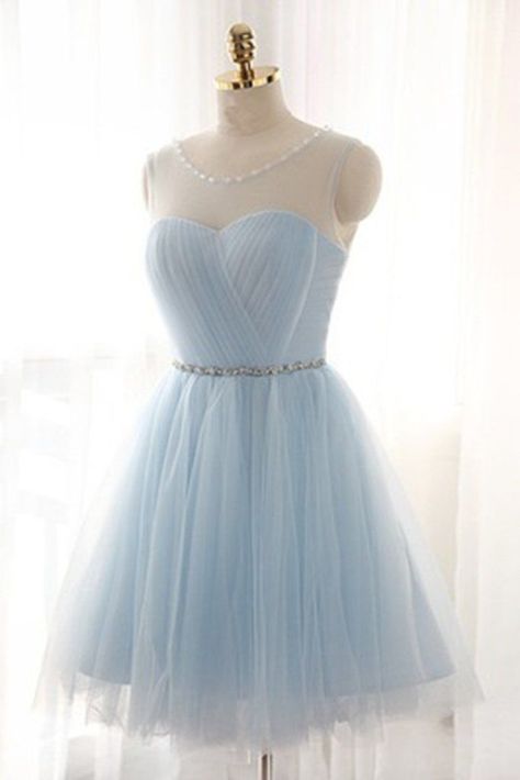 Sweet 16 Dresses Short, Tulle Prom Dress Short, Blue Short Dress, Tulle Party Dress, Cute Homecoming Dresses, Elegant Cocktail Dress, Mini Homecoming Dresses, Tulle Homecoming Dress, Cheap Homecoming Dresses