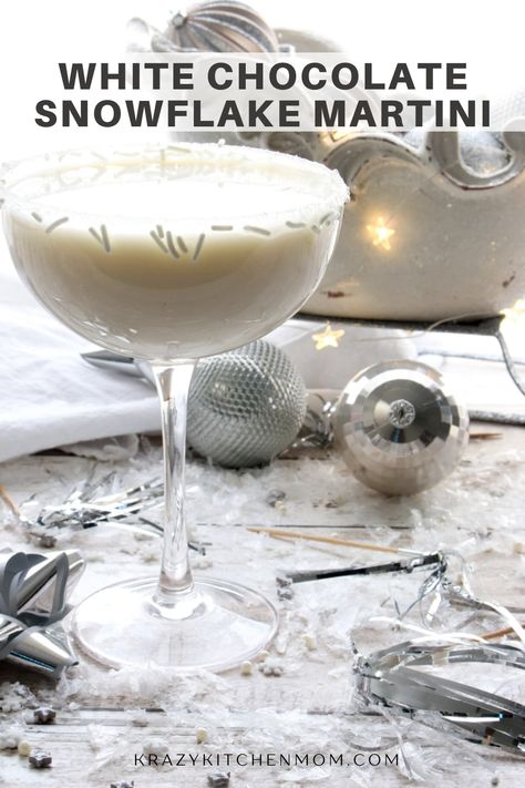 White Chocolate Snowflake Martini, White Chocolate Liqueur Cocktails, White Chocolate Liquor Drinks, Apres Ski Cocktails, White Chocolate Espresso Martini, Coconut Martini Recipe, White Chocolate Liqueur Recipes, Chocolate Liqueur Recipes, New Years Drinks Cocktails