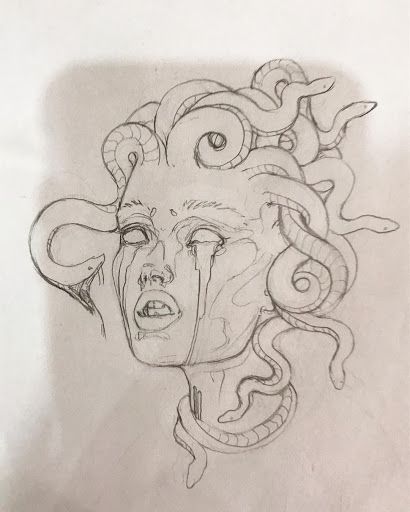 Medusa Drawing, Guy Haircuts Long, Drawing Easy, Drawing Stuff, Animal Drawings, Easy Drawings, Full Body, Drawing Ideas, Female Sketch