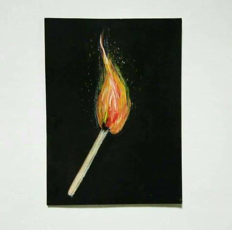 Easy acrylic painting of matchstick Matchstick Painting, Easy Acrylic Painting For Beginners, Easy Acrylic Painting, Flame Art, Match Stick, Painting For Beginners, Acrylic Painting For Beginners, Simple Acrylic Paintings, Acrylic Painting