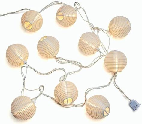 PRICES MAY VARY. ❤ Indoor decorative String Lights: 8.5Ft White lantern string lights with 14 mini incandescent bulbs (4 spare), Each bulbs 0.84W, mini nylon lantern string lights glow warm and pleasant atmosphere, relaxing ambience feeling to your bedroom decor for teen girls ❤ End-to-end connectable (2 way to connect): Male plug and female plug connect/ male plug and male plug connect. Oriental style white lantern decorations lights total length 8.5 ft, 24'' lead with male plug, 8'' spacing be Paper Lantern String Lights, Decorative String Lights, White Lantern, Paper Lantern Lights, String Lights In The Bedroom, Mini String Lights, Mini Lanterns, White Lanterns, Lantern String Lights