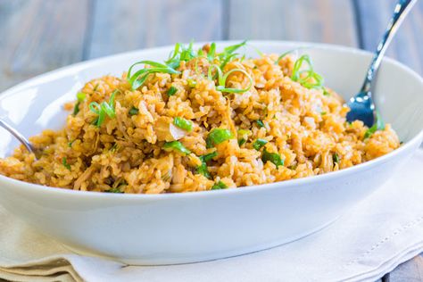 Green Rice Pilau with Cashews Kim Chee, Jasmine Rice Recipes, Brown Jasmine Rice, Hawaiian Foods, Lau Lau, Kalua Pork, Pork Fried Rice, Diamond Head, Rice Ingredients