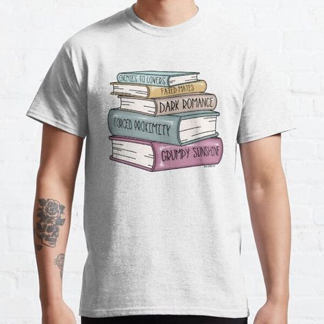 "Romance Book Tropes" Classic T-Shirt for Sale by ThePlannersNook | Redbubble The Smiths T Shirt, How Soon Is Now, Books Classic, A Child Is Born, Single Men, Pride And Prejudice, White Design, Will Smith, Romance Books