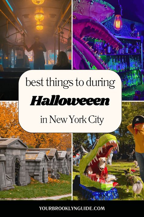 FUN & SPOOKY Things to do During Halloween in NYC - Your Brooklyn Guide Things To Do During Halloween, Brooklyn Things To Do, New York Halloween, Halloween In New York, Nyc Sightseeing, Brooklyn Guide, Halloween Things To Do, Halloween Attractions, Nyc Attractions