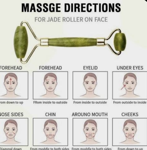 Best ways to use a Jade Roller For face! 😇 Jade Rollers, Haut Routine, Natural Face Skin Care, Face Roller, Jade Roller, Facial Skin Care Routine, Facial Roller, Skin Care Routine Steps, Face Massage