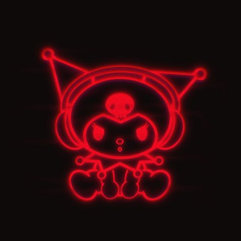 Red glowing kuromi Kuromi Red Aesthetic, Red Asthetics Icons, Red Glowing Wallpaper, Red Y2k Icons, Red And Black Widget, Red Kuromi, Asteria Wallpaper, Red Profile Pic, Cute Red Aesthetic