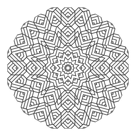 Geometric Mandala Design, Printable Mandala, Geometric Coloring Pages, Abstract Coloring Pages, Design Mandala, Mandala Vector, Geometric Mandala, Free Adult Coloring Pages, Mandala Coloring Pages