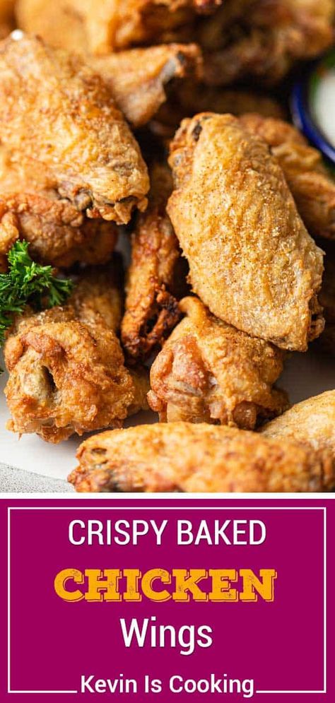 Thigh Chicken, Wings Recipe Baked, Baked Chicken Wings Oven, Wings Chicken, Crispy Baked Chicken Wings, Chicken Wing Recipes Baked, Kentucky Fried Chicken, Baked Wings, Chicken Crispy