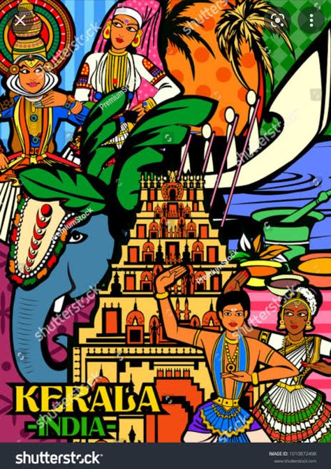 Karnataka Culture Drawing, Culture And Heritage Of India Drawing, Incredible India Posters, Indian Illustrations, Elementary Drawing, Hinduism History, Artistic Portrait Photography, Indian Classical Dancer, Art Competition Ideas