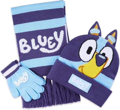 Bluey Hat Scarf and Gloves Set Kids - Beanie Scarf and Kids Gloves One Size Cosy Winter Accessories - Gifts for Kids : Amazon.co.uk: Fashion Bluey Hat, Best Winter Hats, Winter Sets, Beanie Scarf, Girls Winter Hats, Kids Winter Hats, Winter Treats, Kid Gloves, True Winter