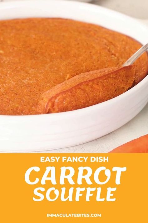 Carrot Sufle, Carrot Suffle Recipe Easy, Easy Carrot Souffle Recipe, Carrot Mousse, Carrot Souffle Recipe, Mashed Carrots, Carrot Souffle, Souffle Recipes, Fancy Dishes