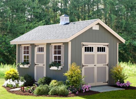 Select Options For Amish Made Riverside Shed Kit (ID: 43290) Terras Ideas, Cottage Dock, Outdoorsy Decor, Wood Shed Kits, Garden Shed Kits, Shed House, Wooden Storage Sheds, Outdoor Garden Sheds, Build Your Own Shed