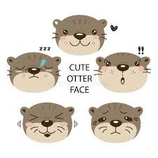 Otter Face Paint, Beaver Cartoon, Otter Cartoon, Finger Cartoon, Otter Drawing, Otter Illustration, Activity For Preschool, Dog Coloring Book, Cute Otter