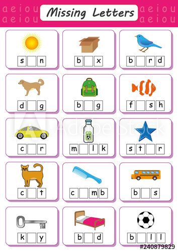 Write missing letter, Write the missing vowel, Worksheet for kids, Fill in the Short Vowel - Buy this stock vector and explore similar vectors at Adobe Stock Missing Vowel Worksheet, Fill In, Kids Preschool Learning, Missing Letters, English Grammar For Kids, Cvc Words Kindergarten, English Worksheets For Kindergarten, Kindergarten Phonics Worksheets, Learning Phonics