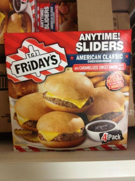 Smokey Bbq Sauce, Target Food, Cheeseburger Sliders, Tgi Fridays, Frozen Snack, Junk Food Snacks, Tv Dinner, Grocery Foods, Food Packaging Design